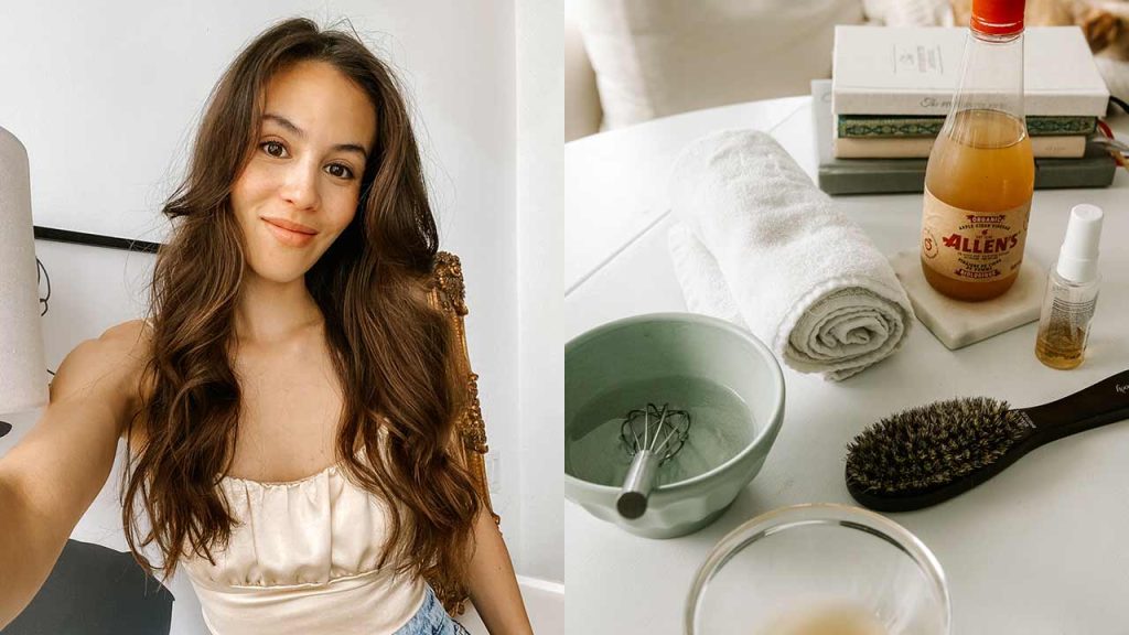 Silky Hair With Apple Cider Vinegar