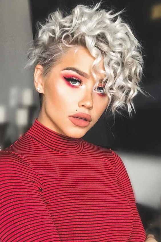 Silver Curly Pixie