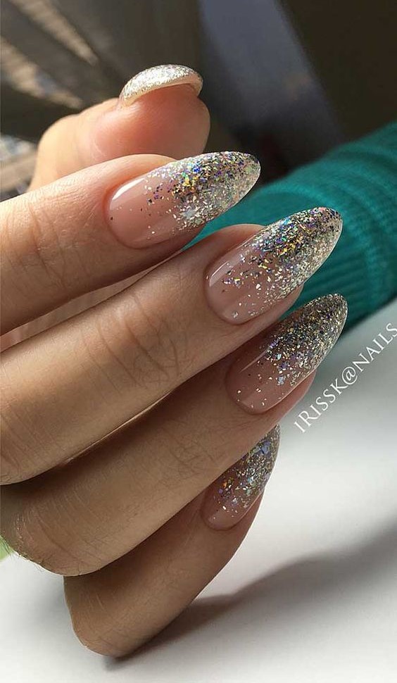 Silver Festive Nails