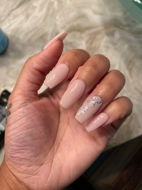 Silver Foil Nail Designs