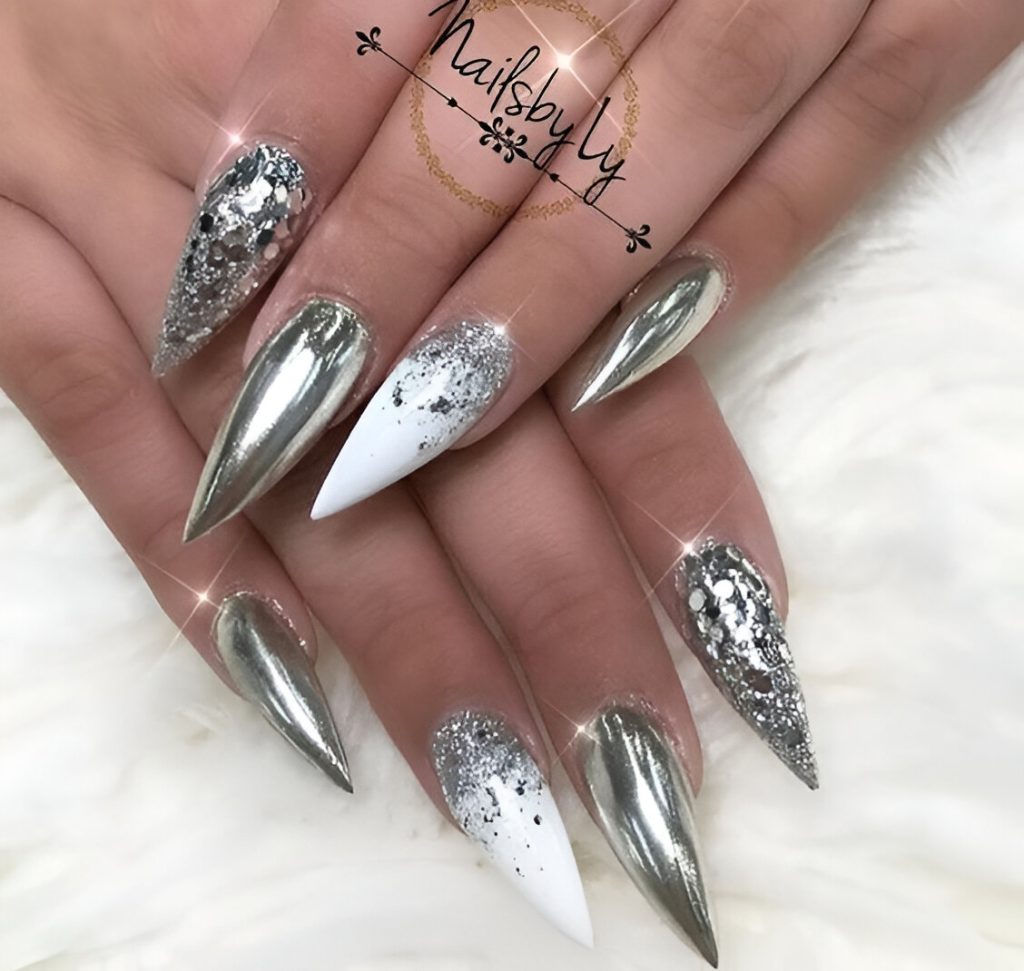  Silver New Year Manicures