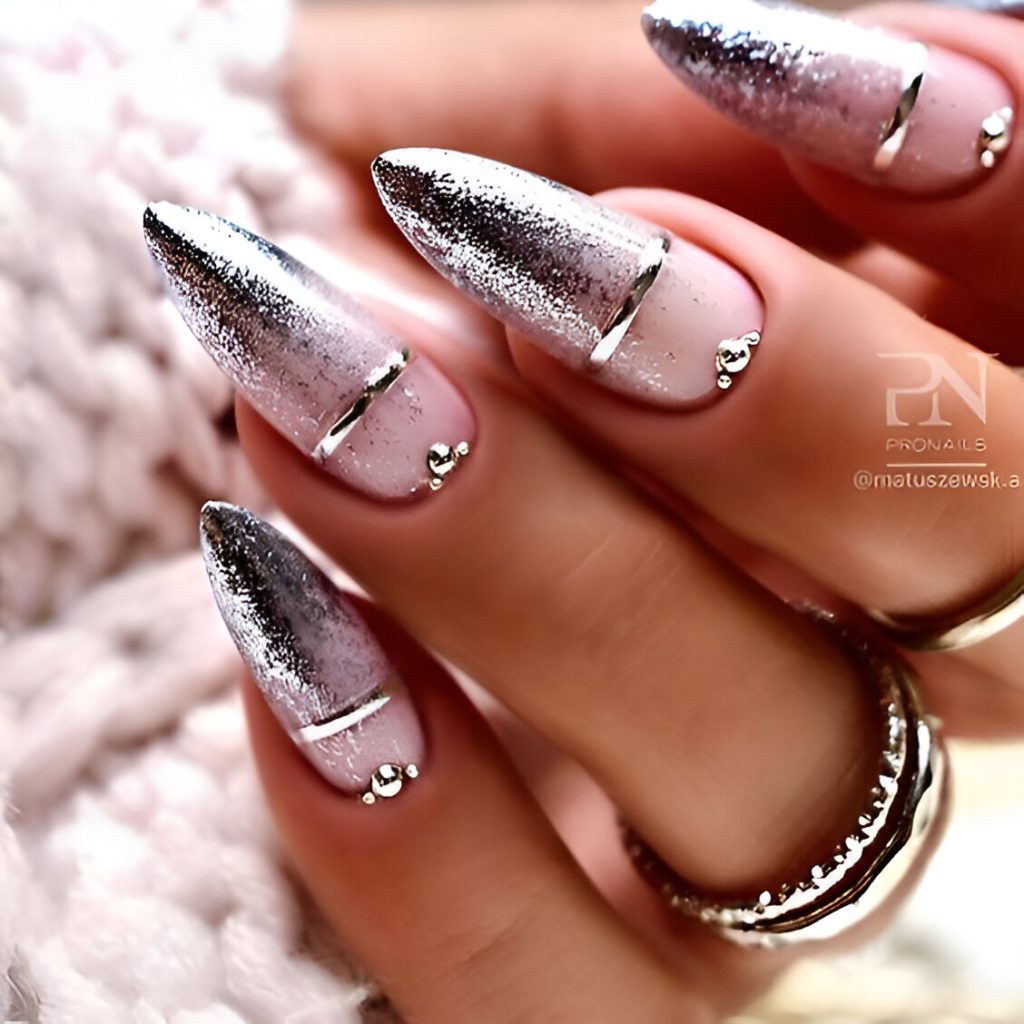 Silver New Year Nails