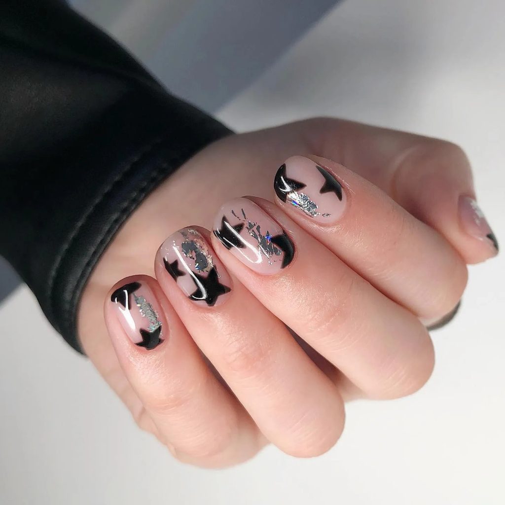 Silver New Year Nails