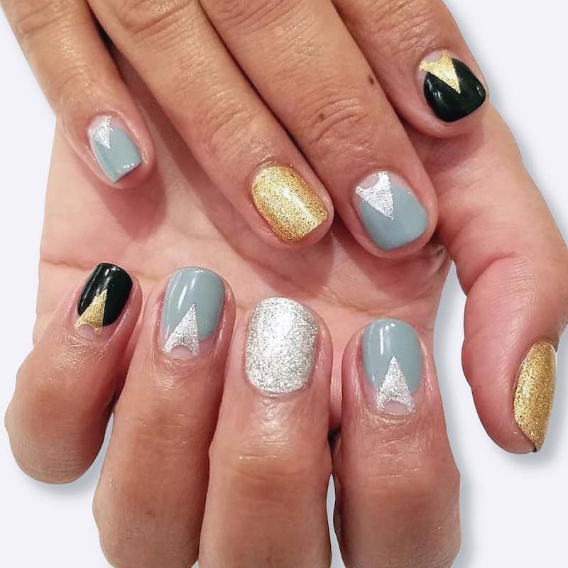 Silver and Gold Nail Mixture