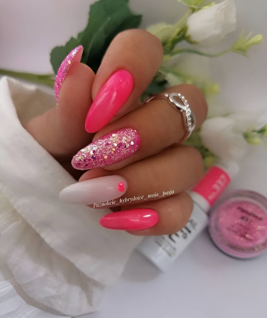 Simple Glittered Nail Designs