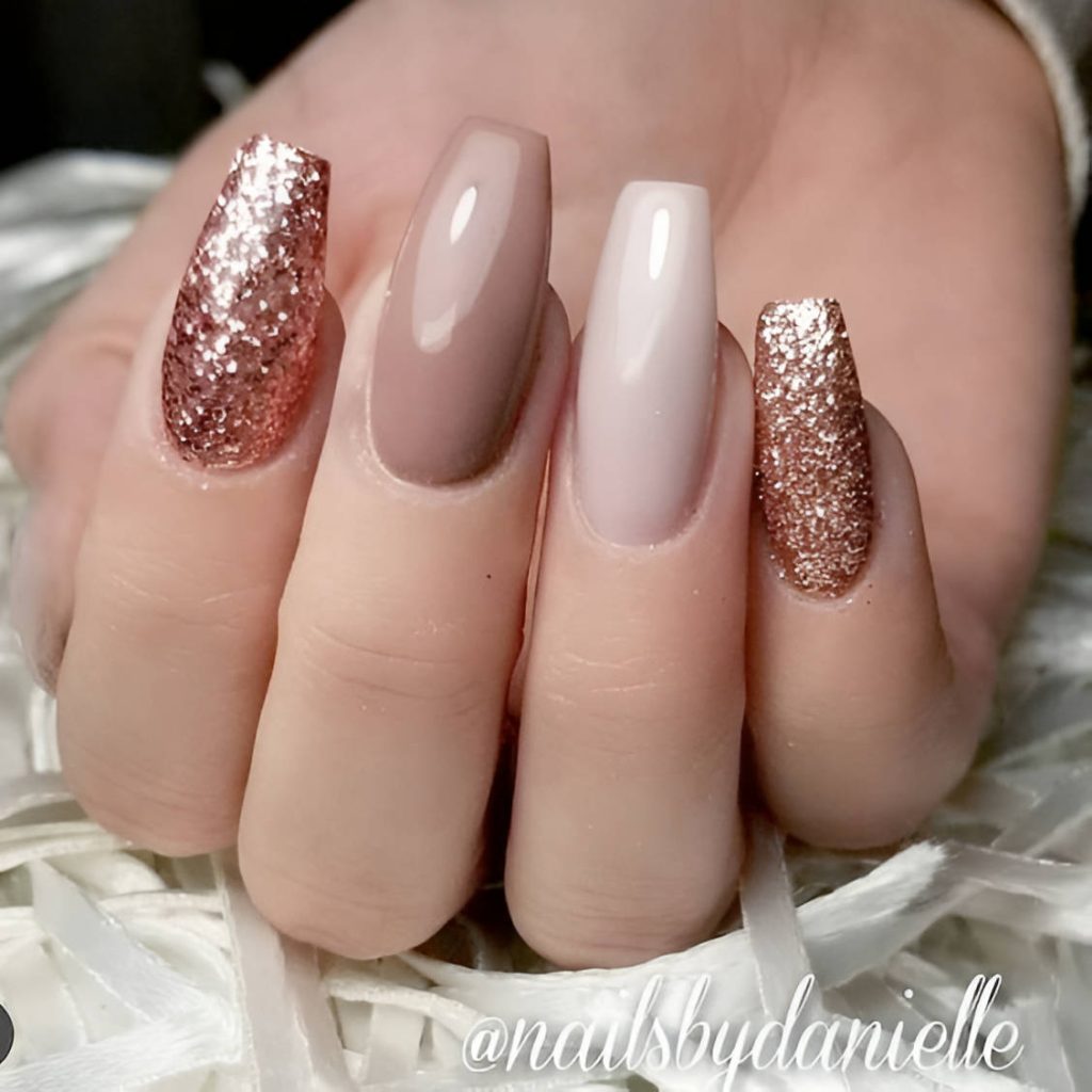Simple Glittered Nail Designs