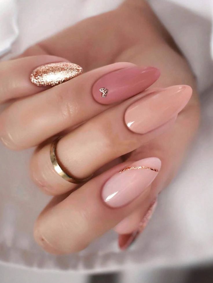 Simple Glittered Nail Designs