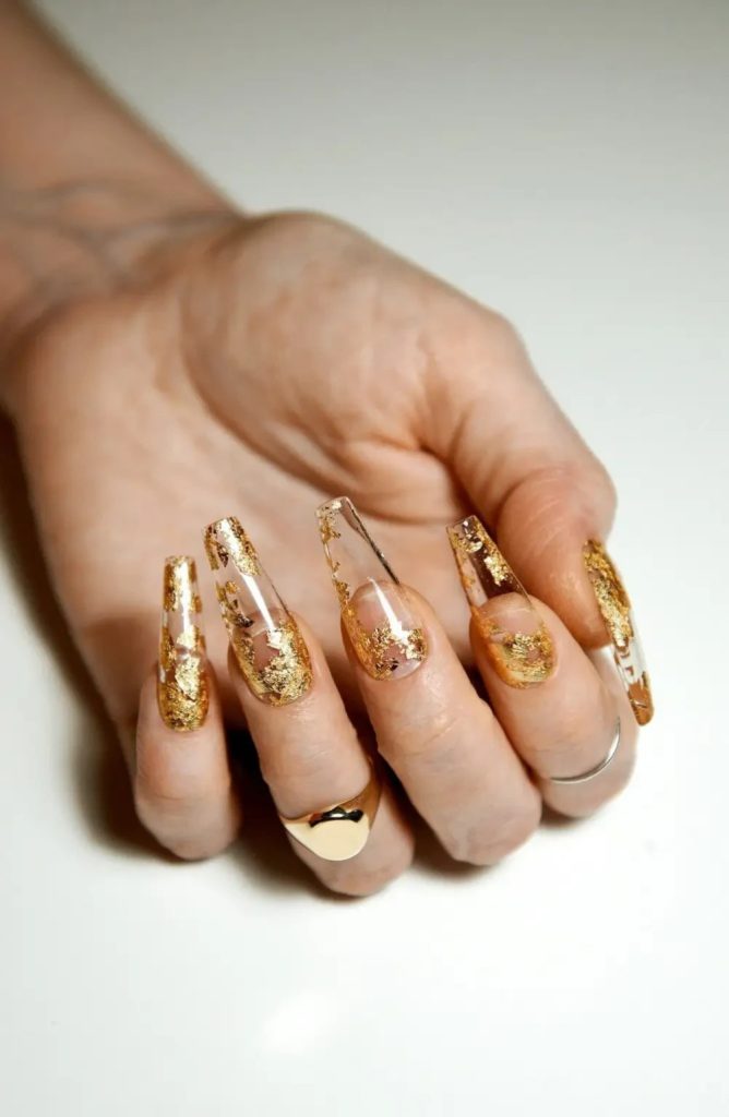 Simple Glittered Nail Designs
