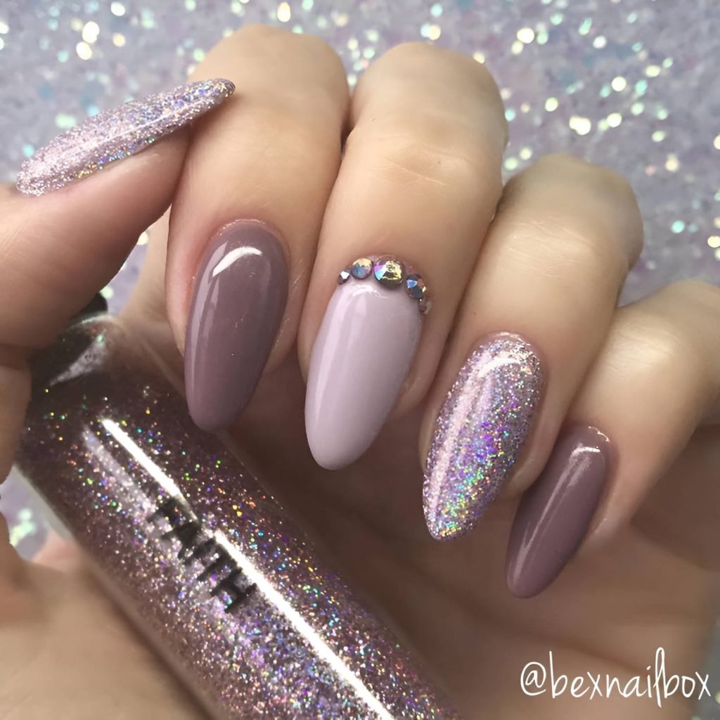 Simple Glittered Nail Designs