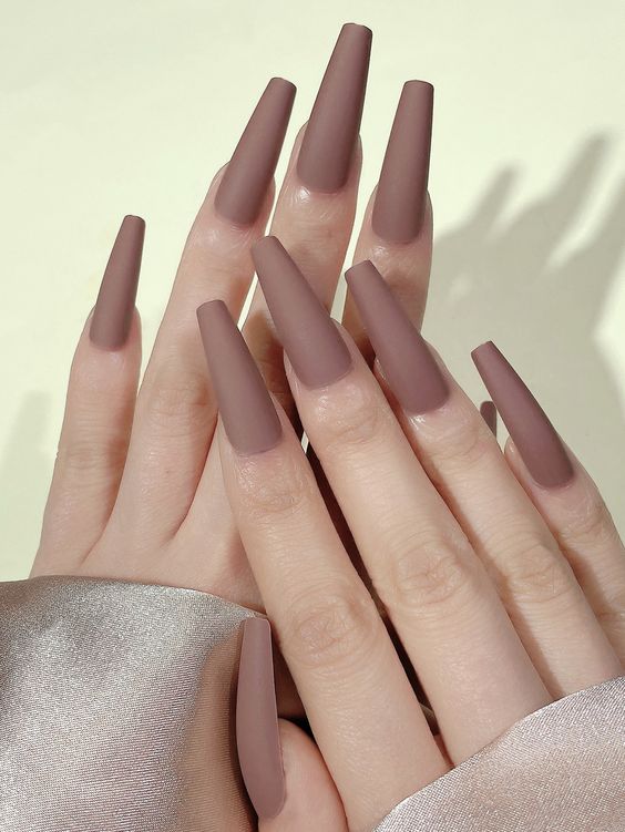 Simple Plain Matte Nails3