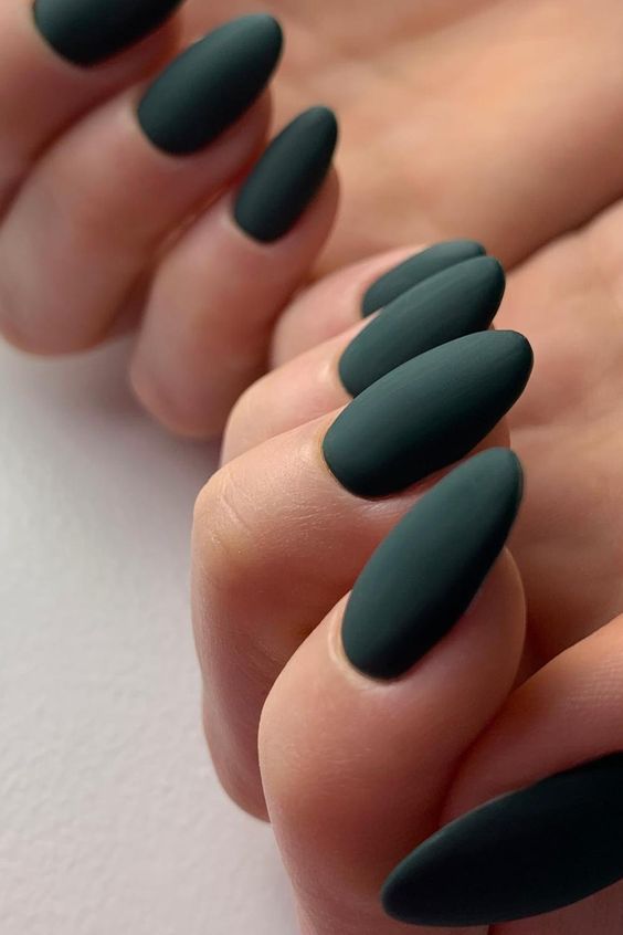 Simple Plain Matte Nails4