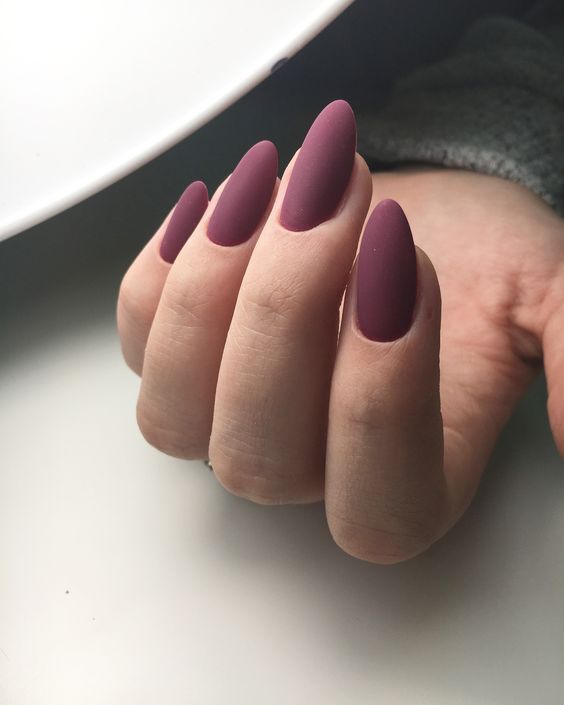 Simple Plain Matte Nails6