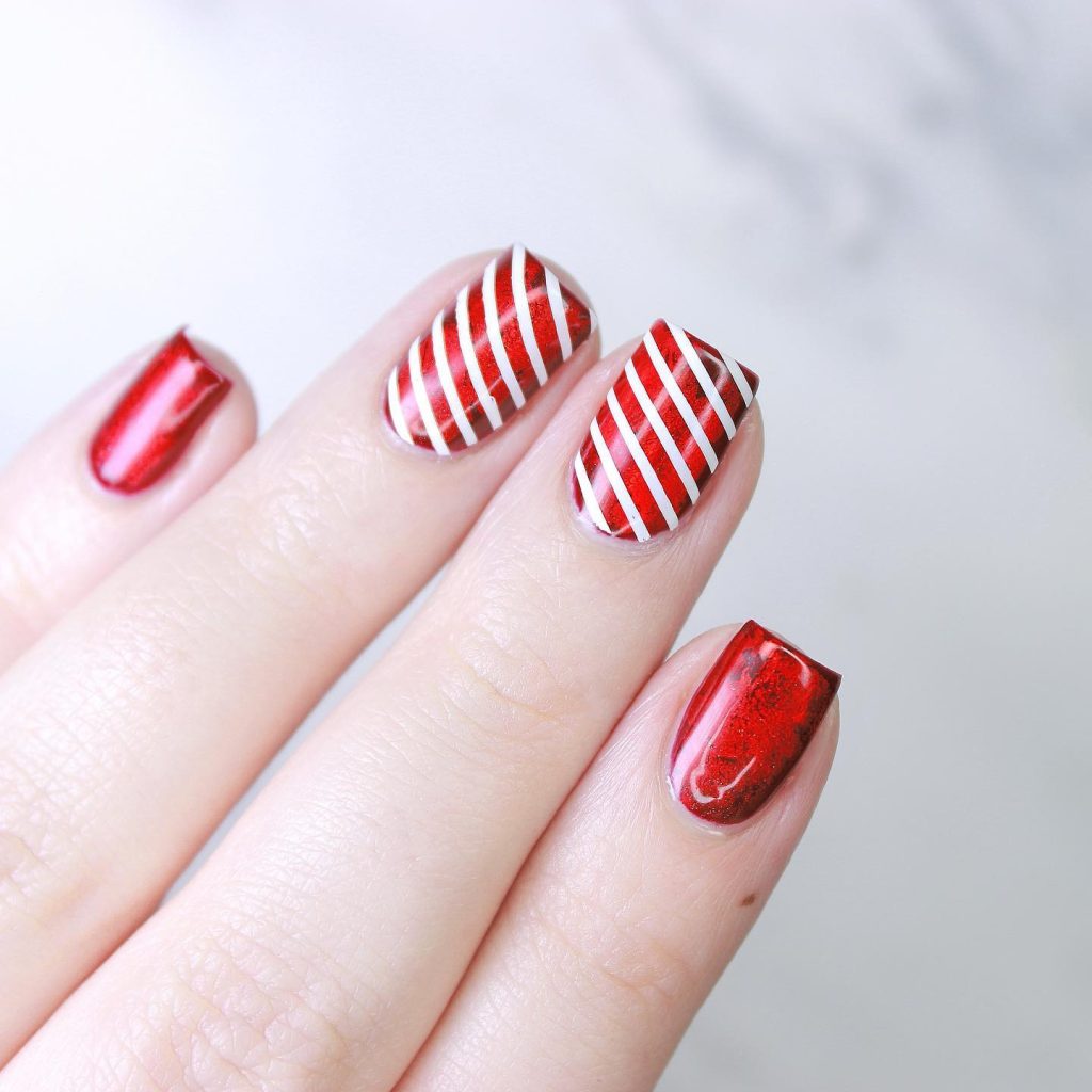 Simple Red Nails