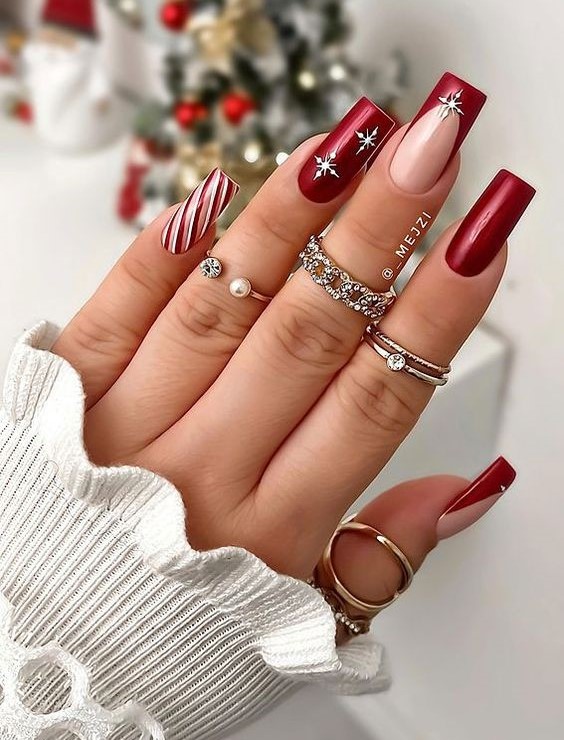 Simple Red Nails
