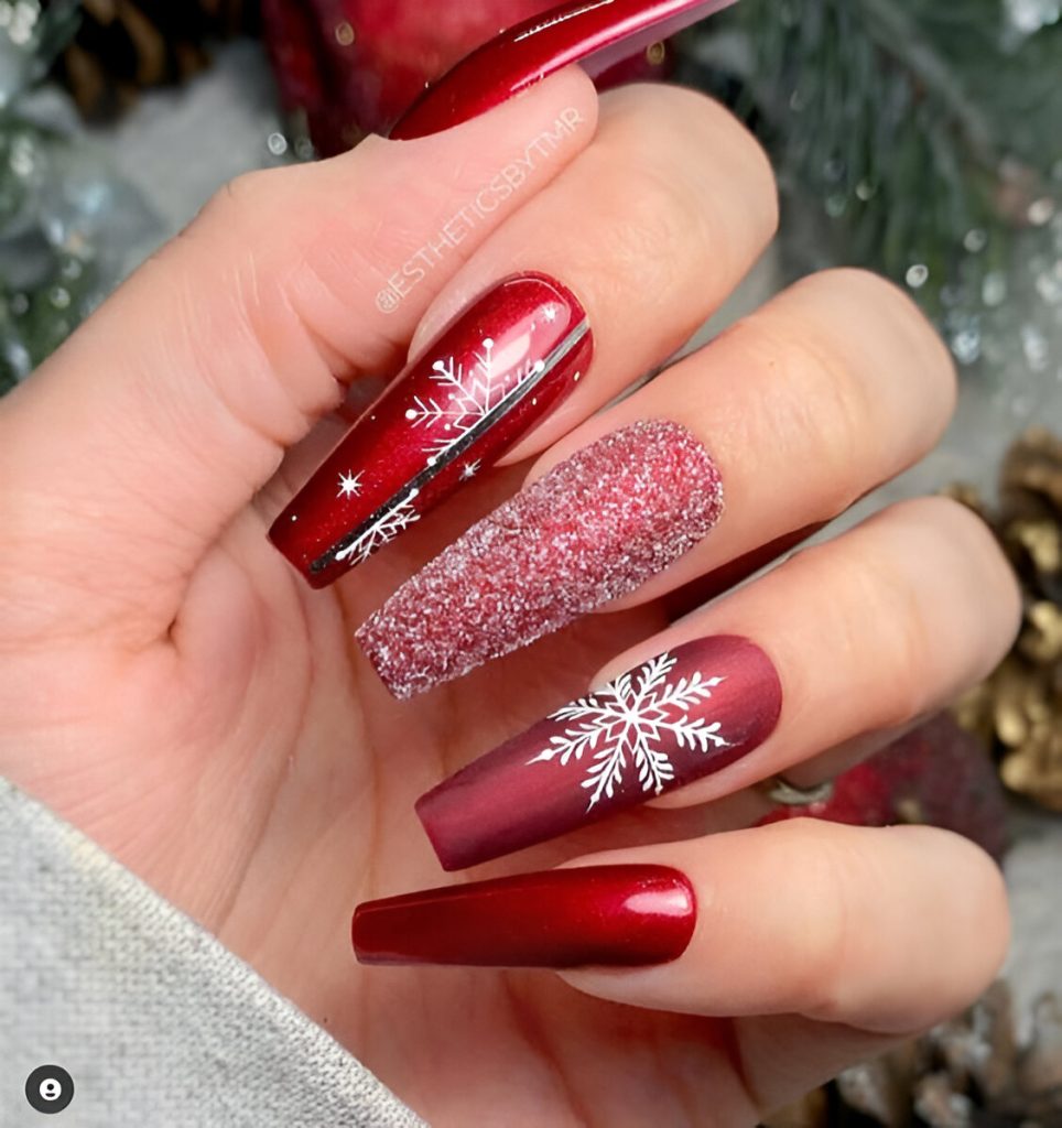 Simple Red Nails