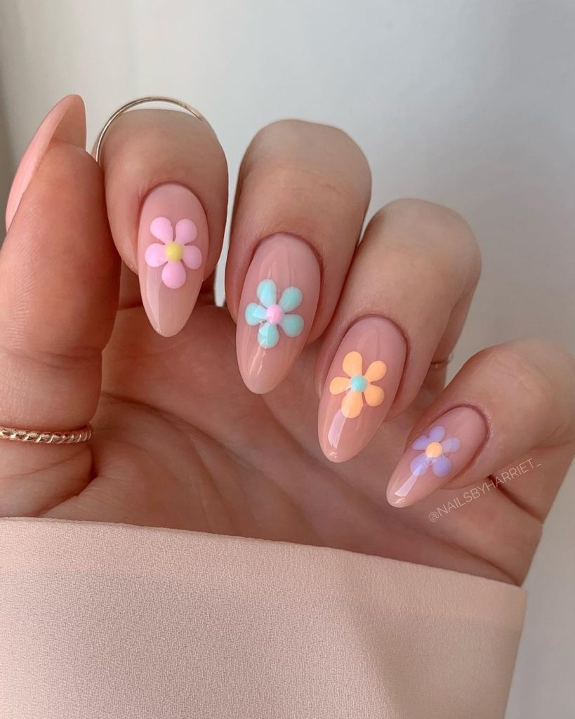 Simple Short Almond Nails