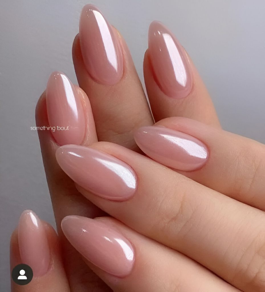 Simple Short Almond Nails