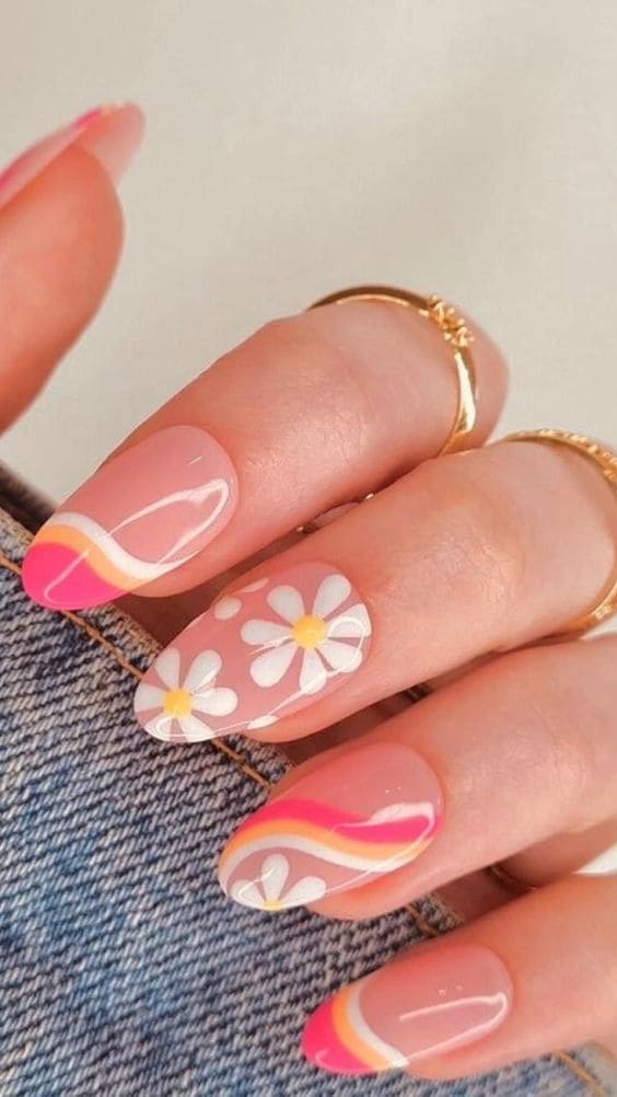Simple Swirly Back To School Nails