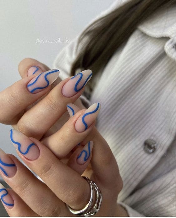 Simple Swirly Back To School Nails