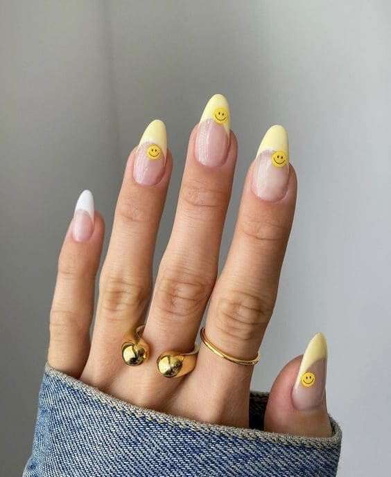 Smiley Face Nail Art