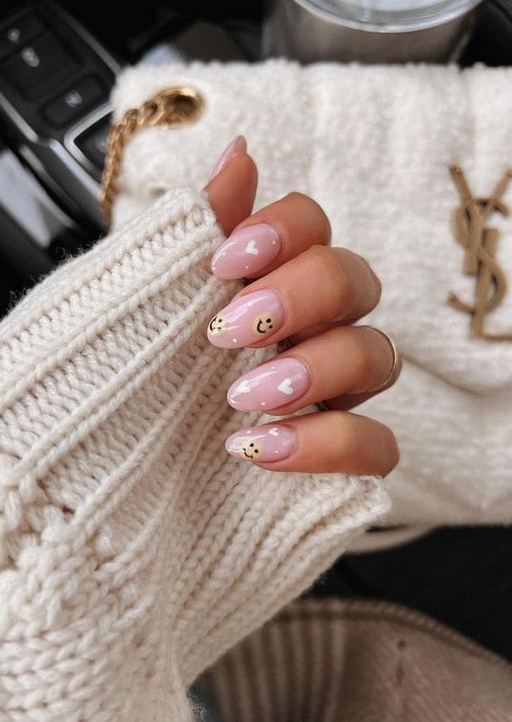 Smiley Face Nail Art