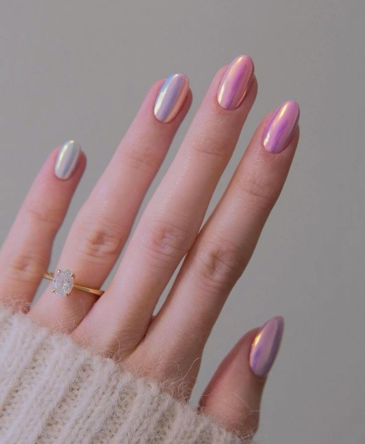 Soft Chrome Pastel Nails1