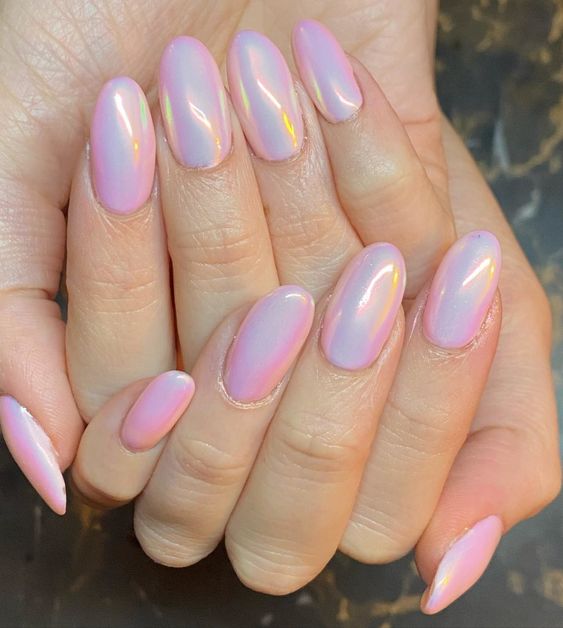 Soft Chrome Pastel Nails4