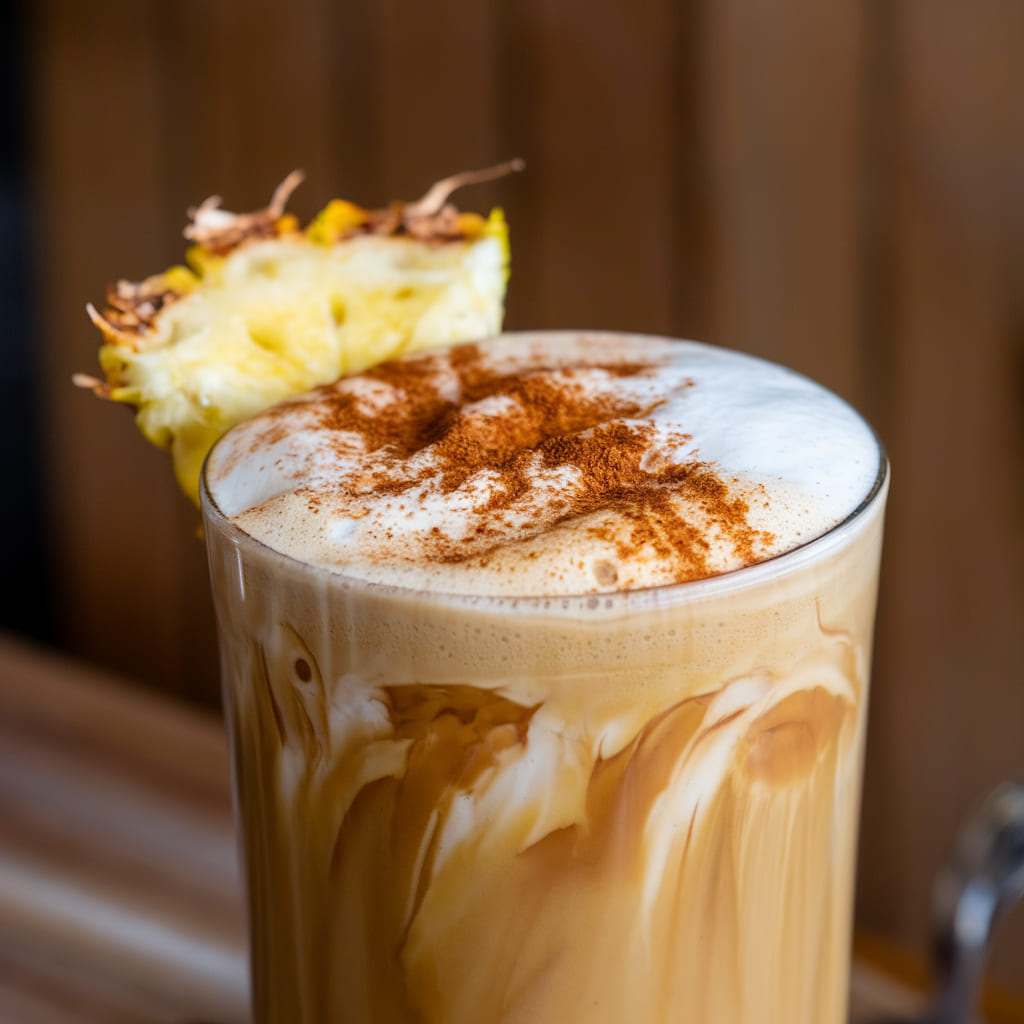 Spiced Pineapple Skin Tea Latte