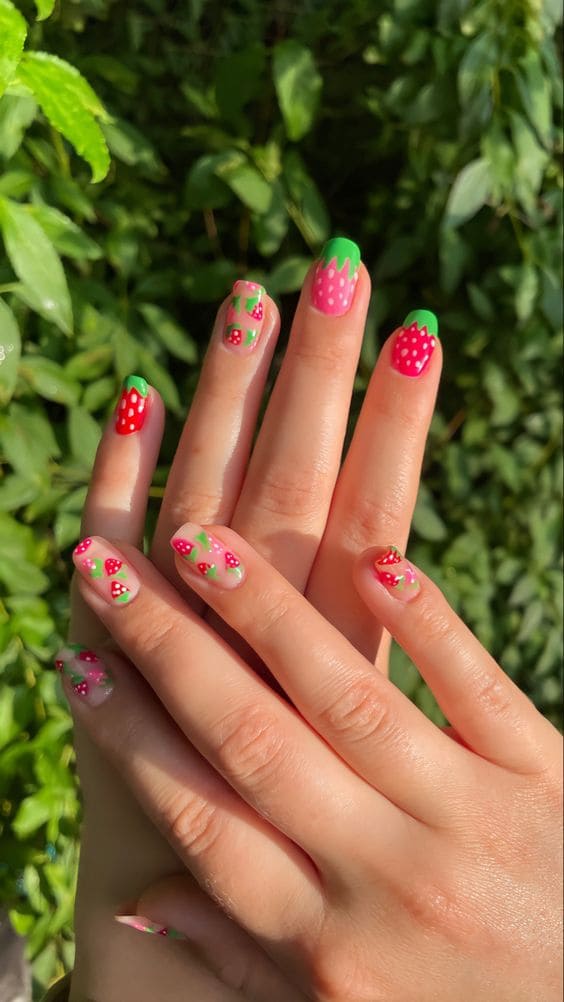 Strawberry Cutie Nails