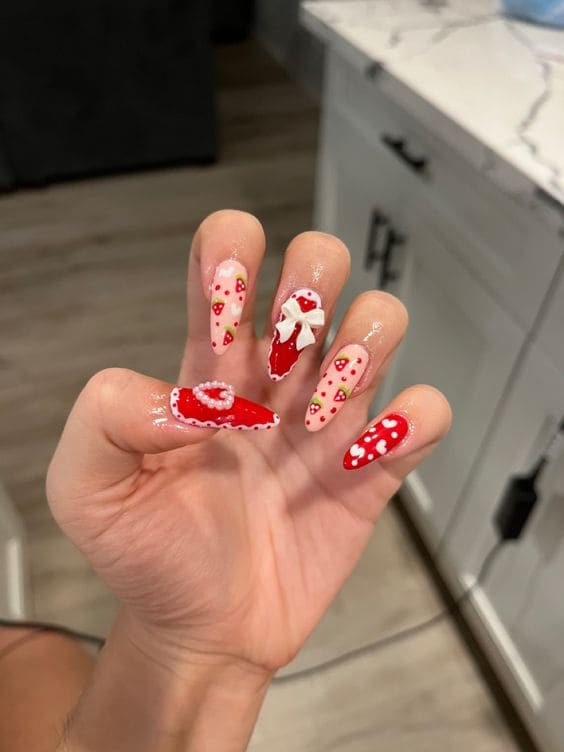 Strawberry Cutie Nails