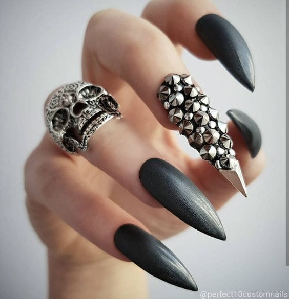Studded Stiletto Manicure