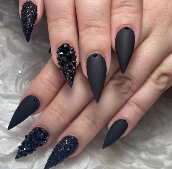 Studded Stiletto Manicure