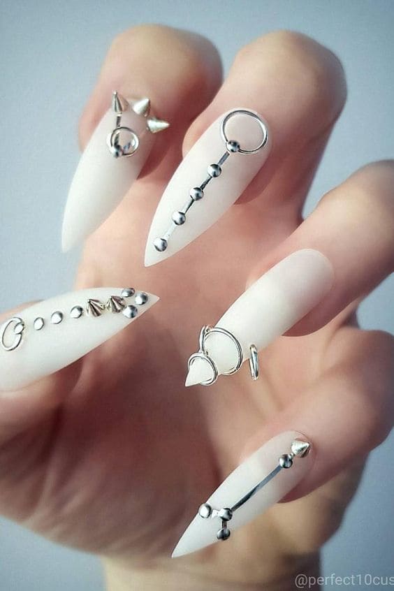 Studded Stiletto Manicure