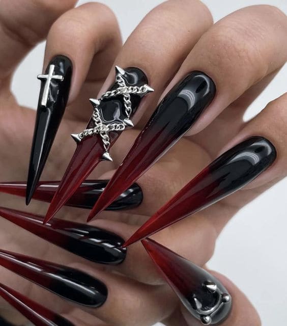 Studded Stiletto Manicure5