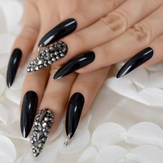 Studded Stiletto Manicure