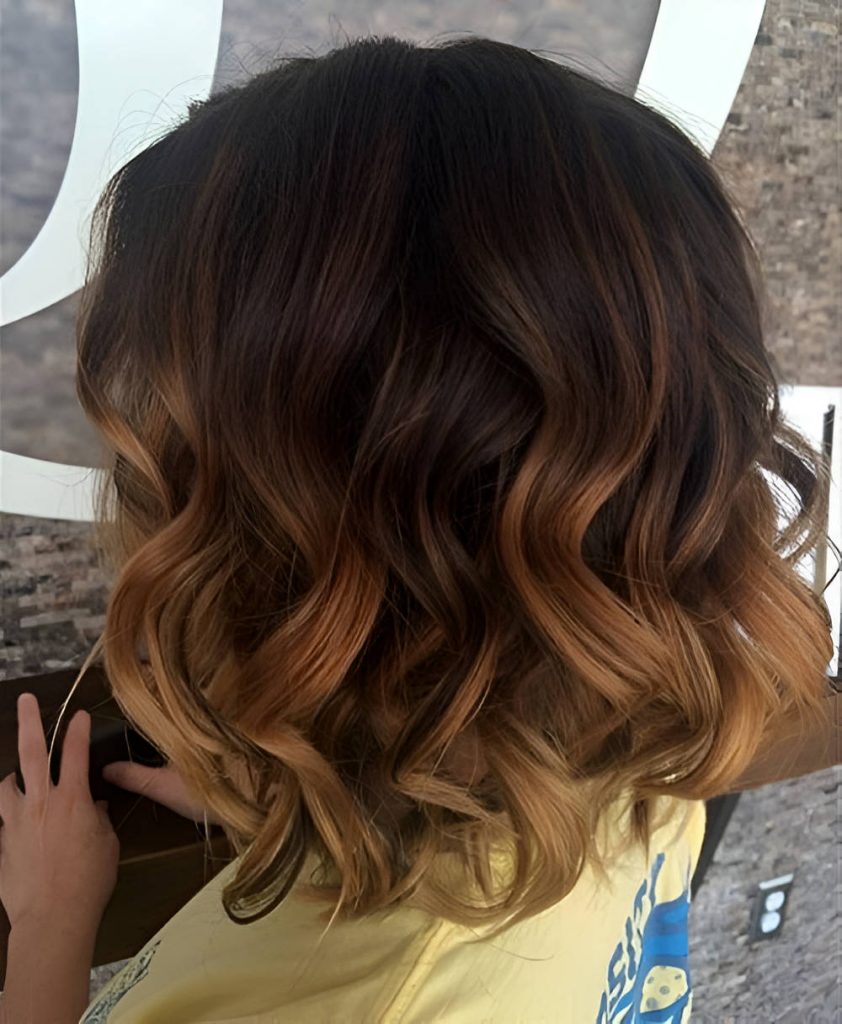 Subtle Honey Balayage Short Hair For Brunettes