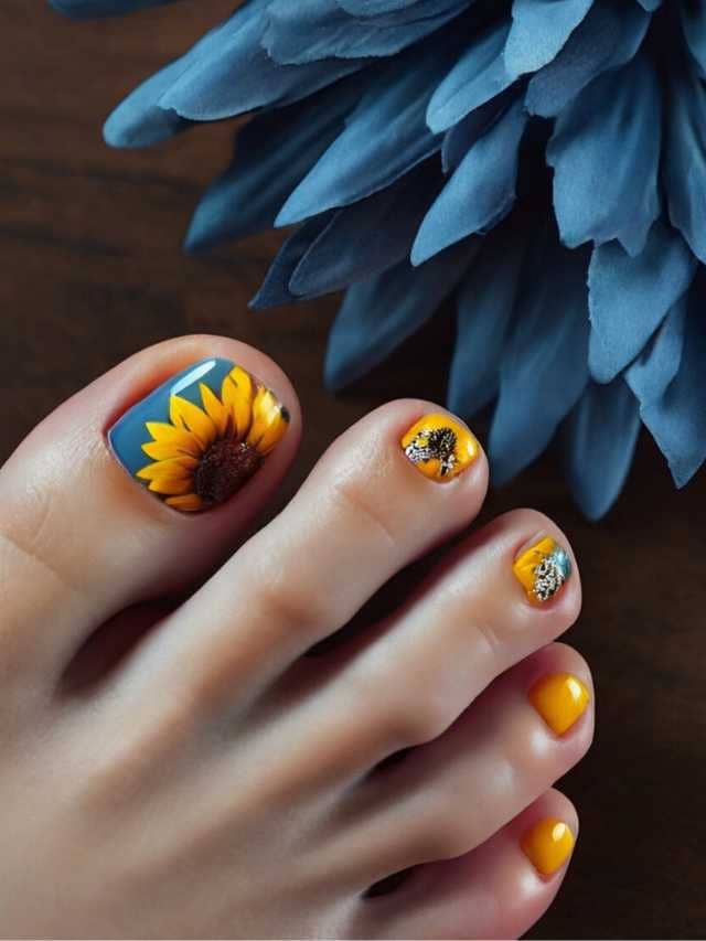 Sunflower Nails