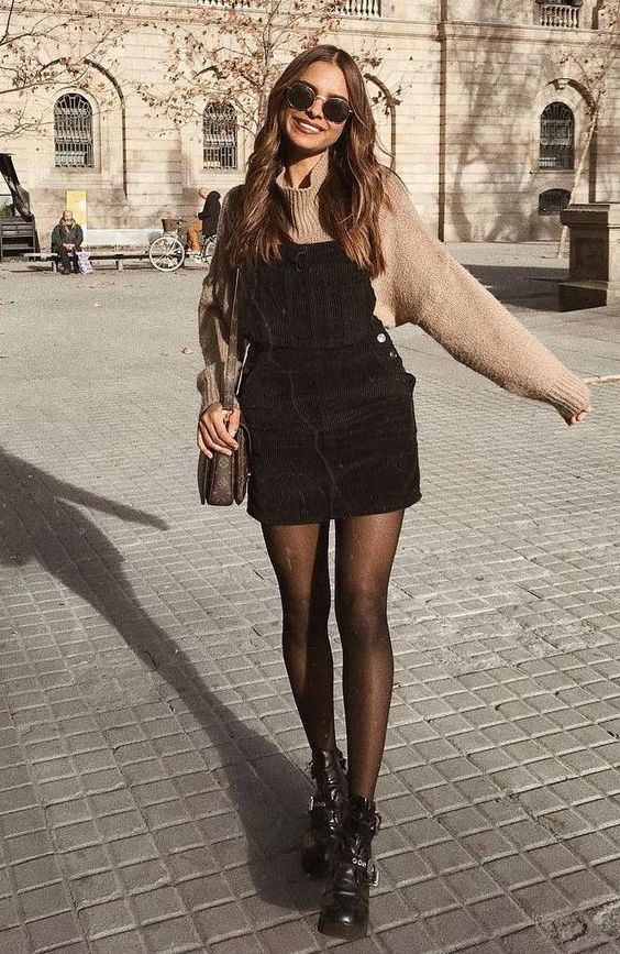 Sweater With Overall Dress