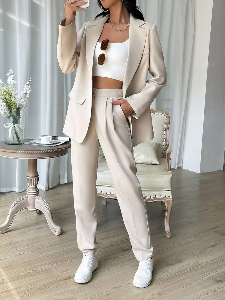 Tailored Trousers + Classic Trainers