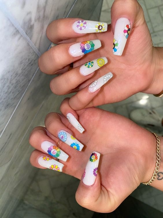 Takashi Murakami Flower Nails