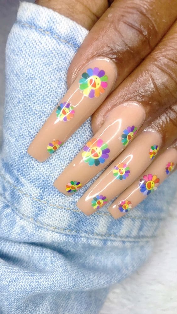 Takashi Murakami Flower Nails