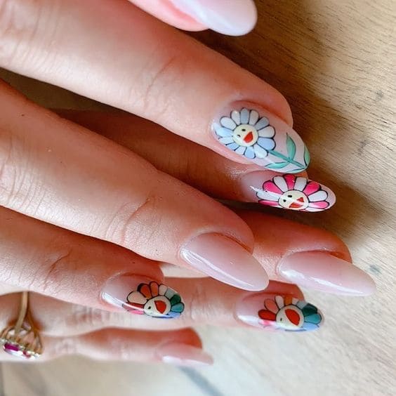 Takashi Murakami Flower Nails