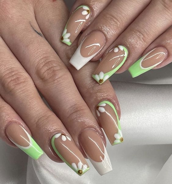 Tiana Princess Nails
