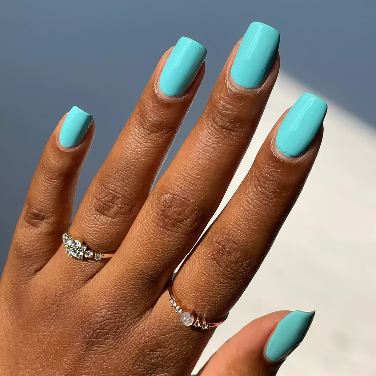 Tiffany Blue Nails