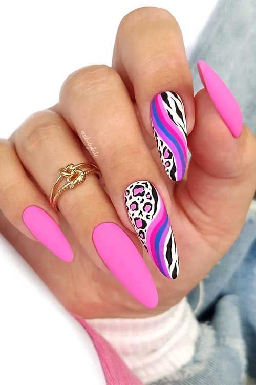 Trendy Animal Print Manicure