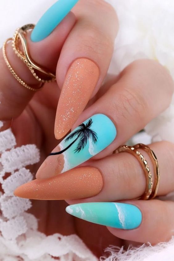 Tropical Beach Nail Ideas