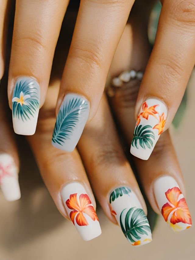 Tropical Beach Nail Ideas