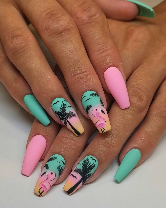 Tropical Beach Nail Ideas