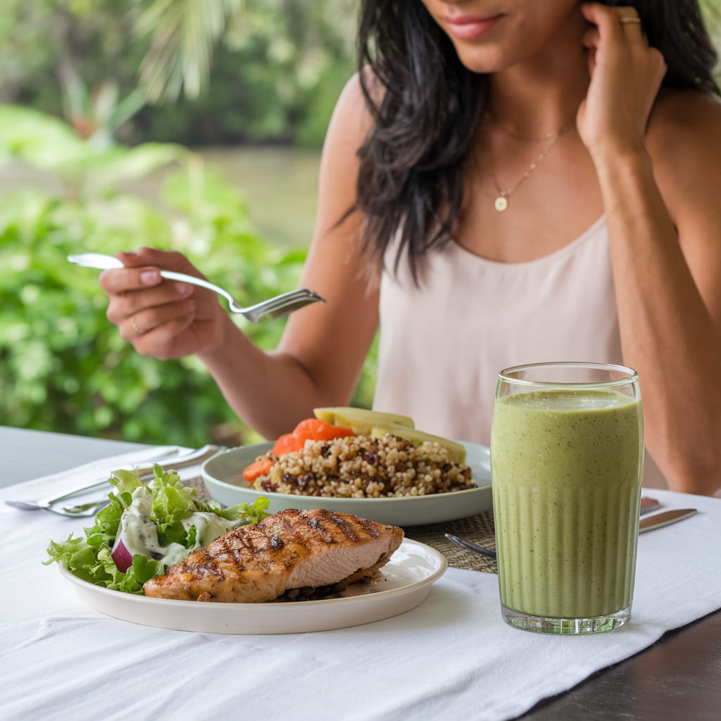Tropical Green Banana Smoothie