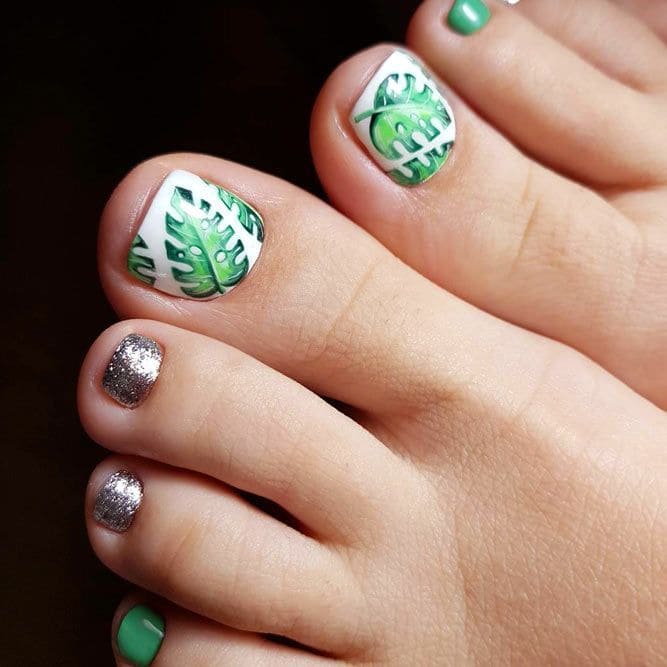 Tropical Summer Toe Nails